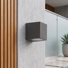 Outdoor wall light fixture with up down lighting