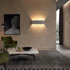 Outdoor LED wall light fixture with up down lighting - white