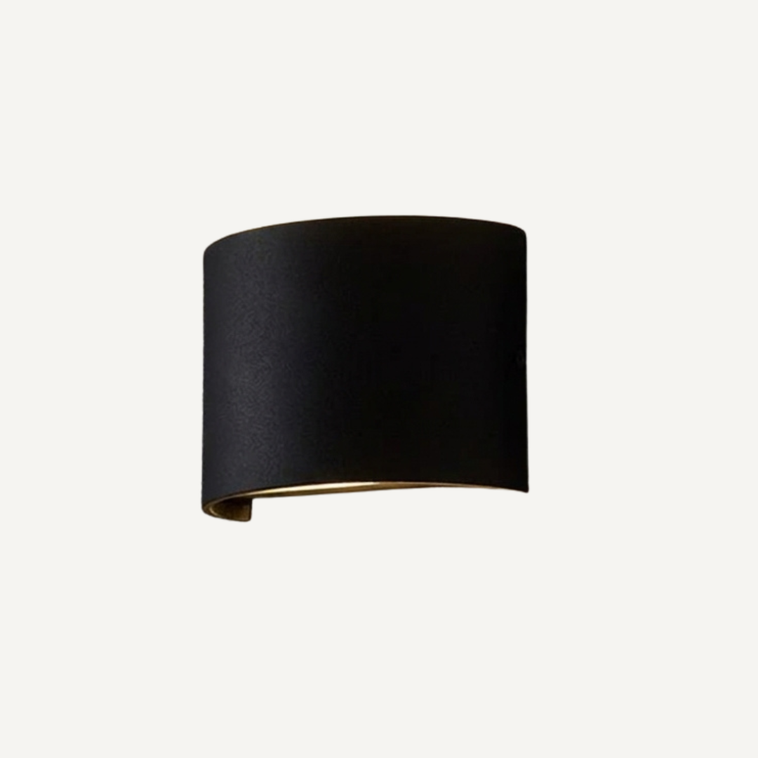 Outdoor LED wall light fixture with up down lighting