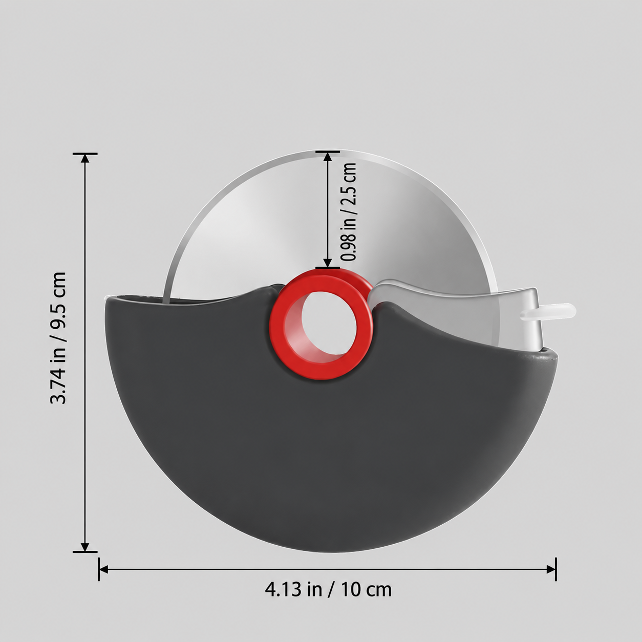 Rotary Pizza Cutter With Stainless Steel Safety Guard