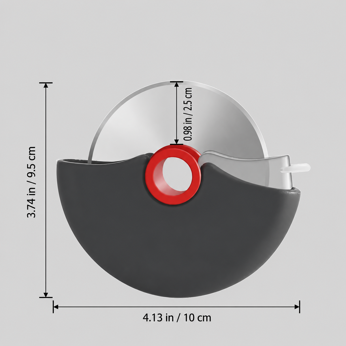 Rotary Pizza Cutter With Stainless Steel Safety Guard