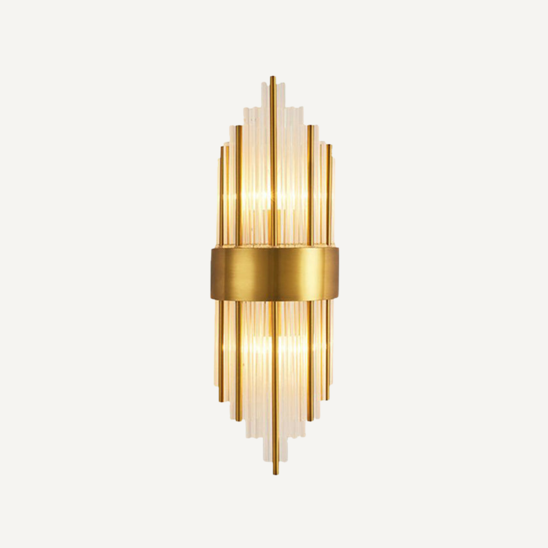 Up down LED wall light with crystal stainless steel