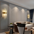 Up down LED wall light with crystal stainless steel