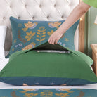 Floral bird decorative pillow cover for sofa and bed