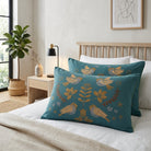 Floral bird decorative pillow cover for sofa and bed