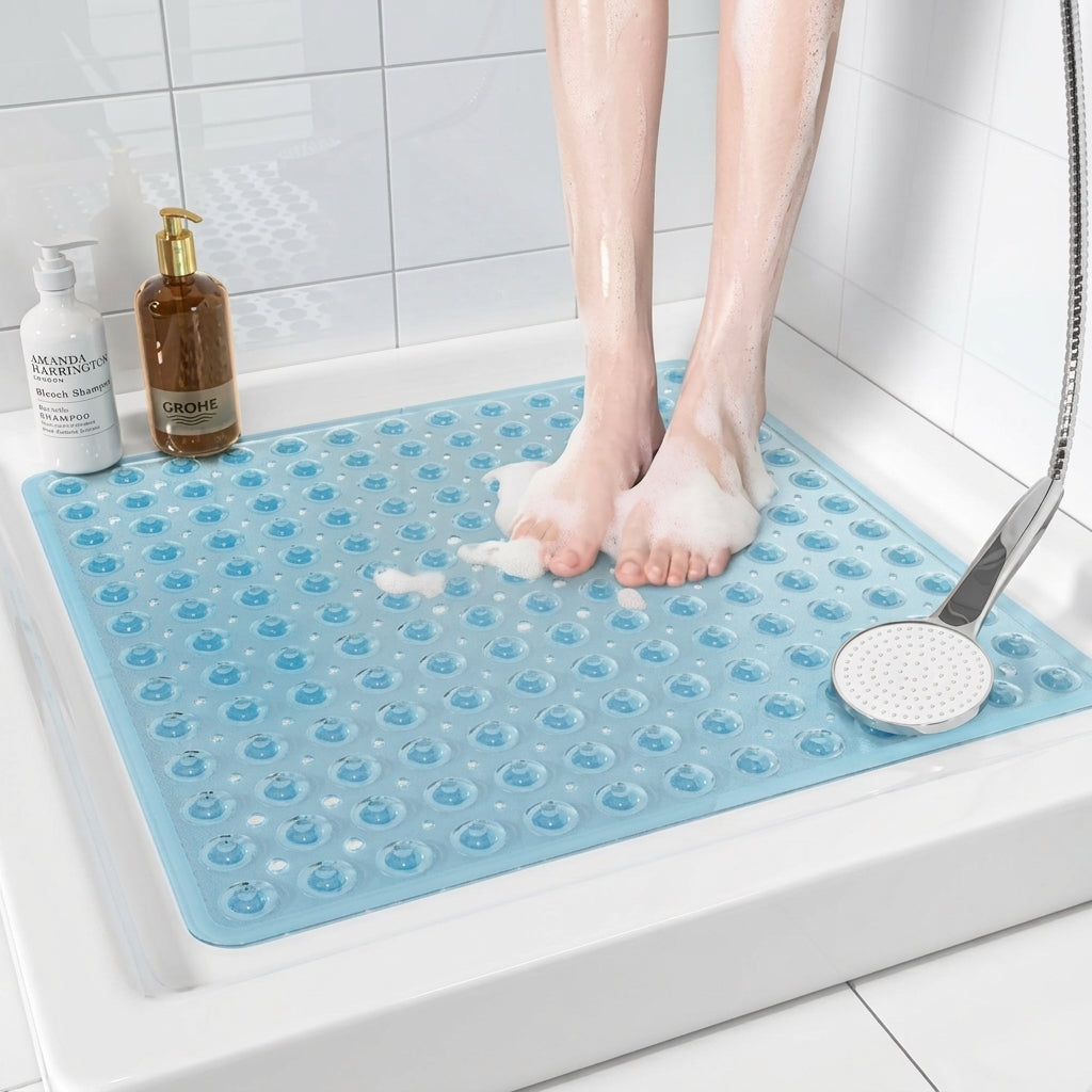 Shower Mat With Square Non Slip Drainage Holes