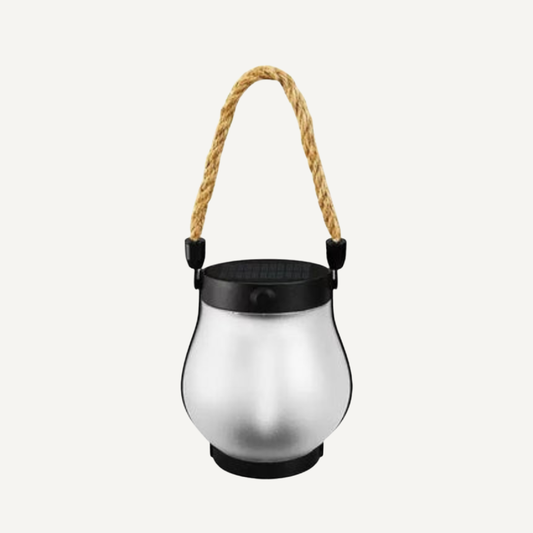 Solar Lantern Lights with Flame Effect for Garden Patio