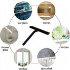 Silicone shower squeegee with wall holder for glass