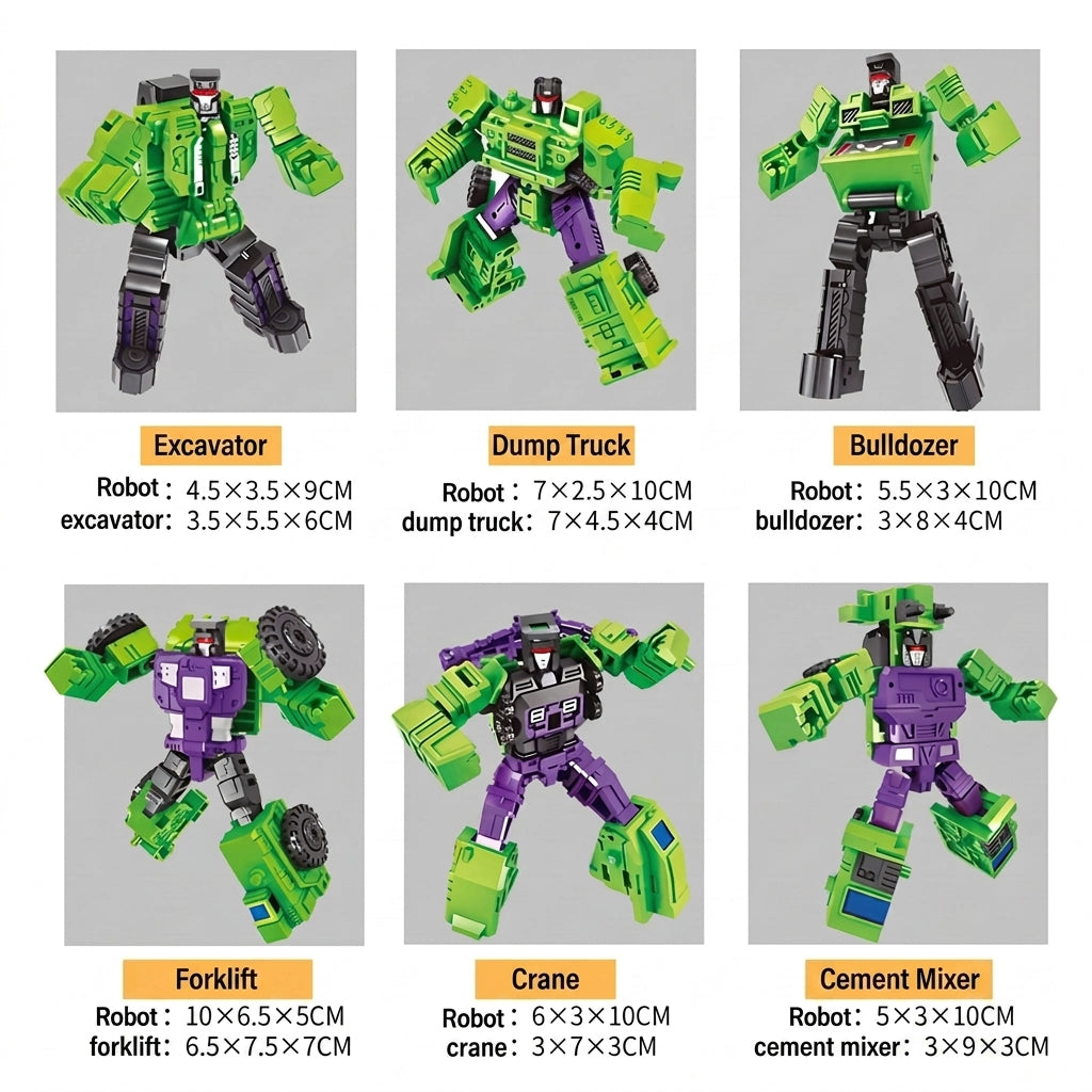 Transforming robot toy with movable parts