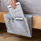 Bed Organizer Bedside Storage with Cable Slots