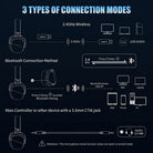 Wireless gaming headset with microphone and noise cancellation