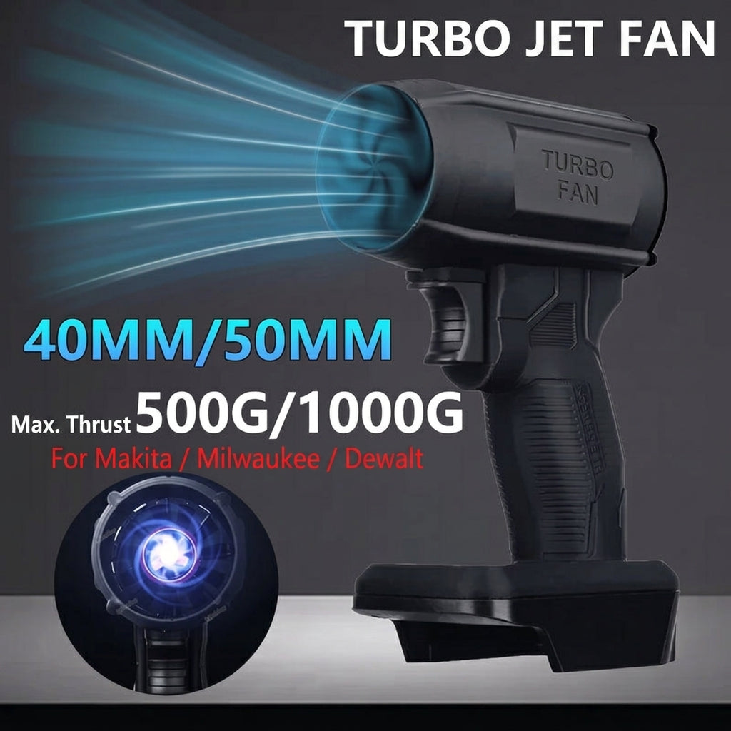 Cordless turbo jet blower for car drying and cleaning