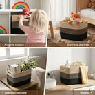 Storage Basket Woven with Handles Home Organisation