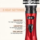 Rotating 3 in 1 hair styler with adjustable temperature