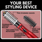 Rotating 3 in 1 hair styler with adjustable temperature