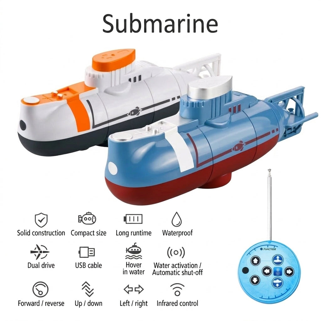 Mini Submarine Remote Control Diving Water Toy