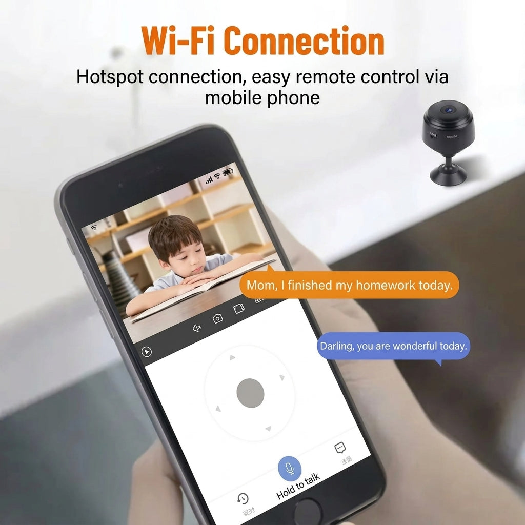 Security Camera Mini Wireless Magnetic Mount Night Vision