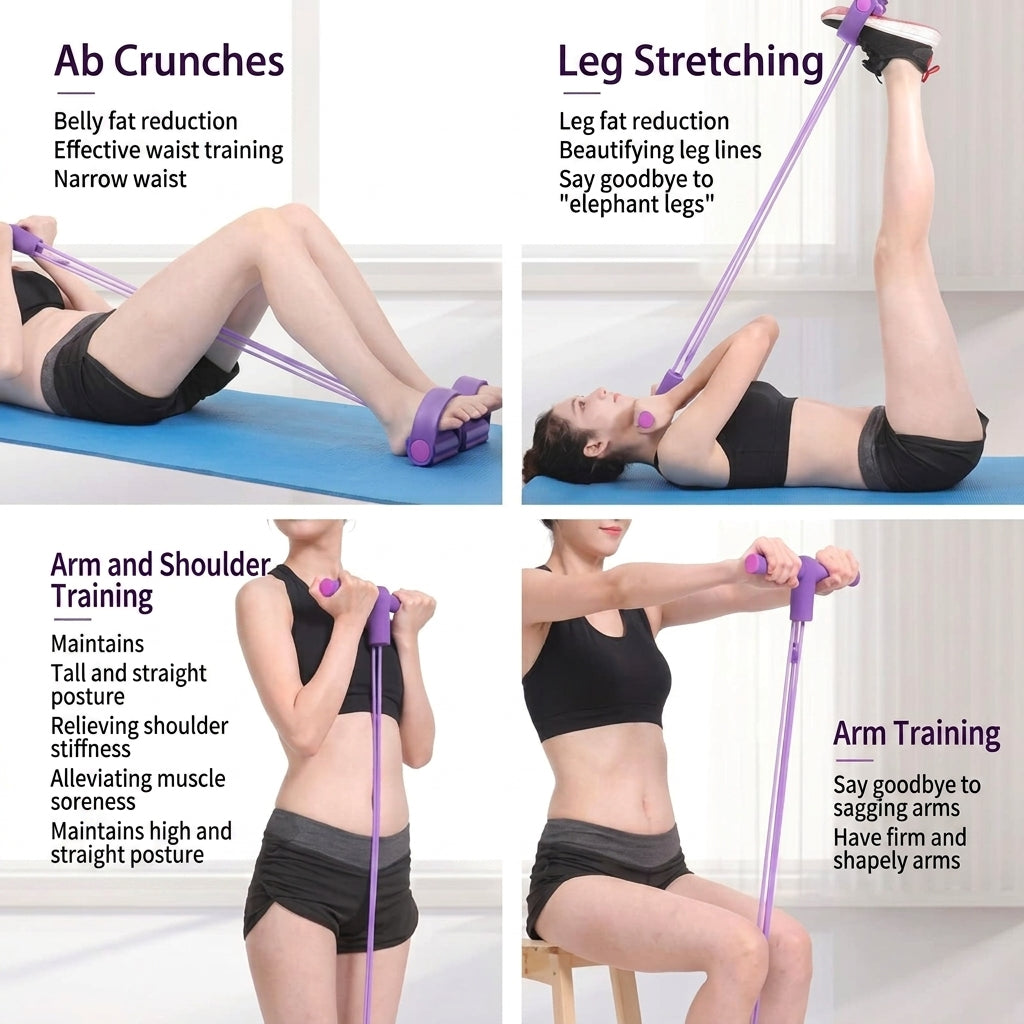 Resistance Trainer Six Tube Pedal Puller Full Body