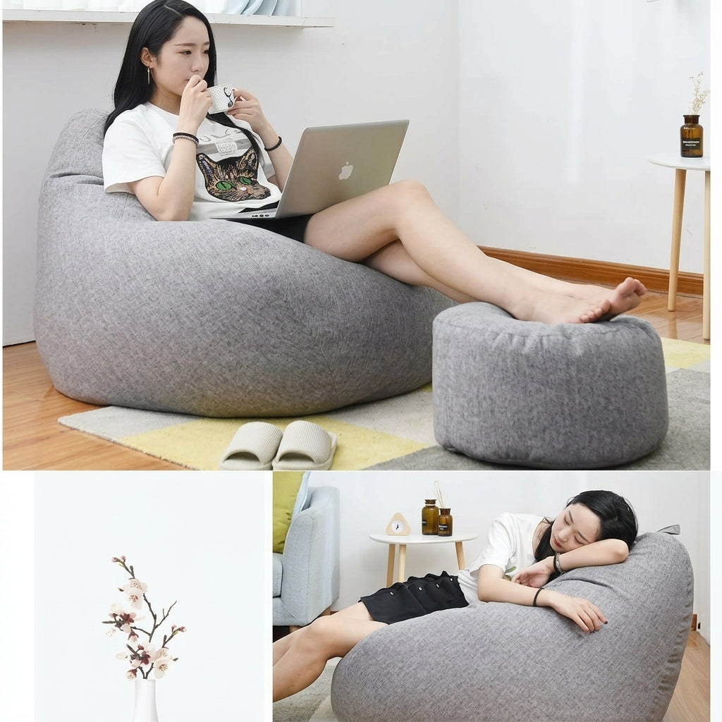 Bean Bag Cover Removable Washable Indoor Seating