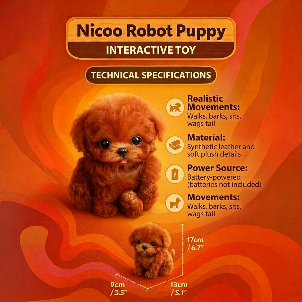 Robot Puppy Interactive Toy Walking Barking Sounds