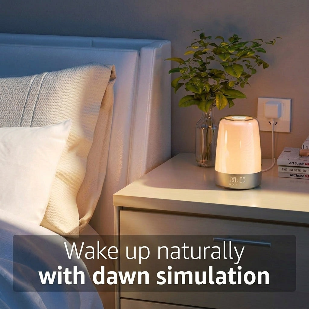 Alarm Clock Lamp Sunrise Sunset Sounds Night Light