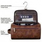 Compact Travel Cosmetic Bag with Multiple Compartments and Hanging Hook