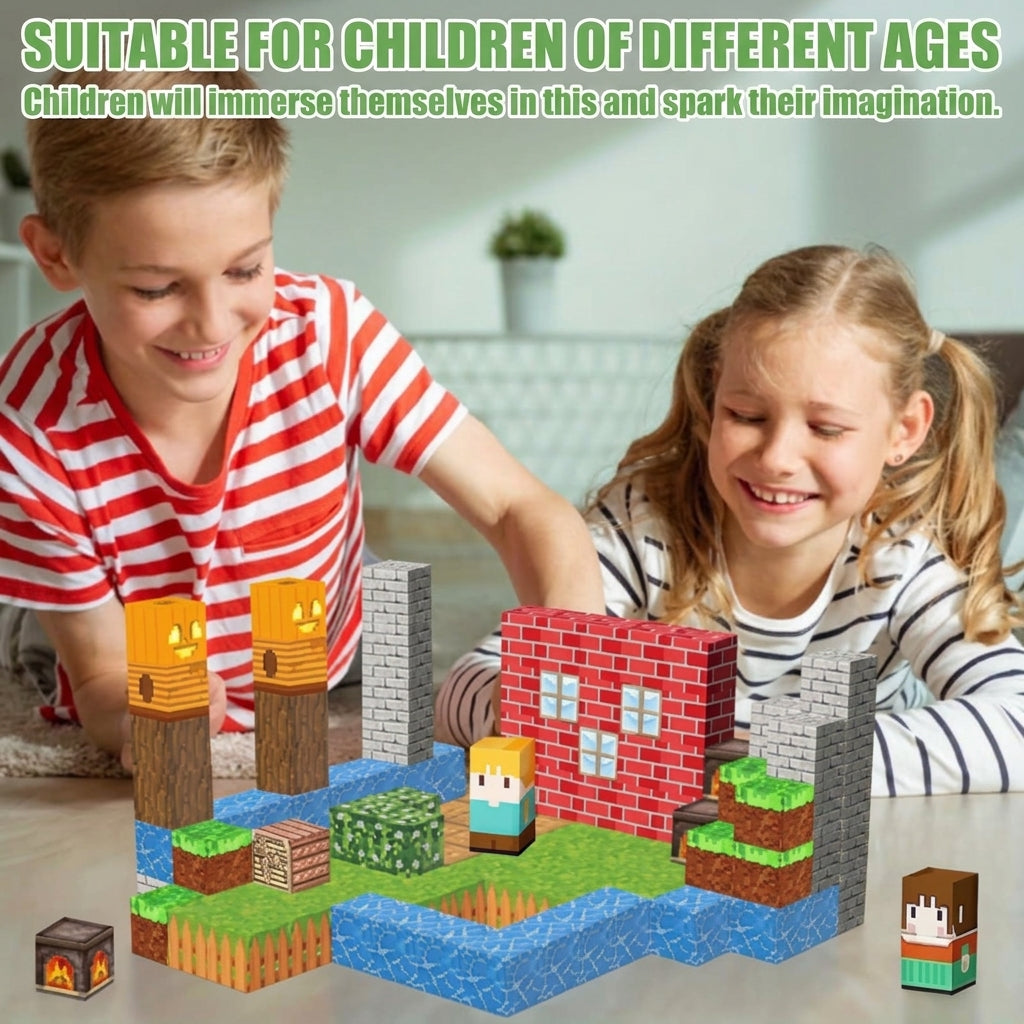 Building Blocks Magnetic STEM Montessori Toy Set Kids
