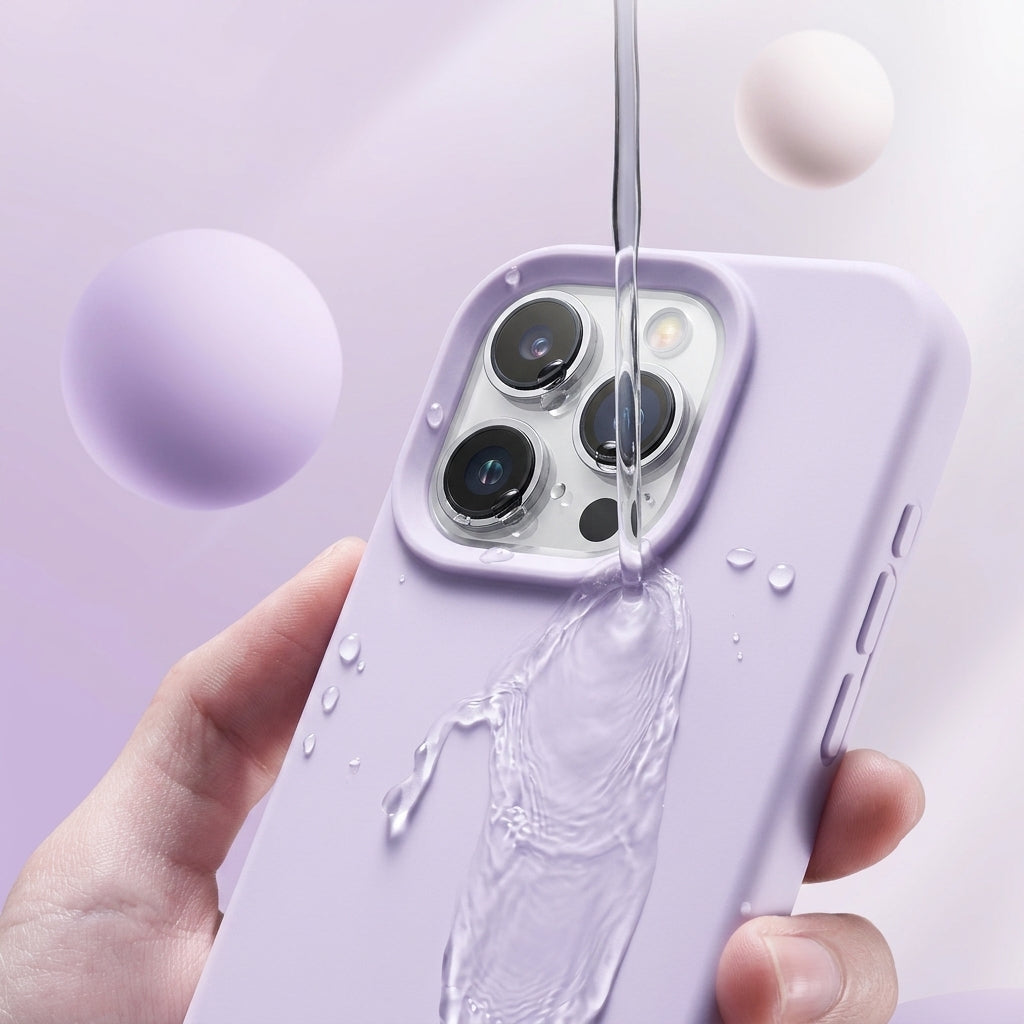 Phone Case Silicone Slim with Magnetic Compatibility and Microfiber Lining
