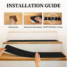 Non Slip Stair Treads with Textured Grip Strips for Stairs