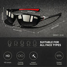 Sport Sunglasses with Polarised Lenses and Full Frame Design