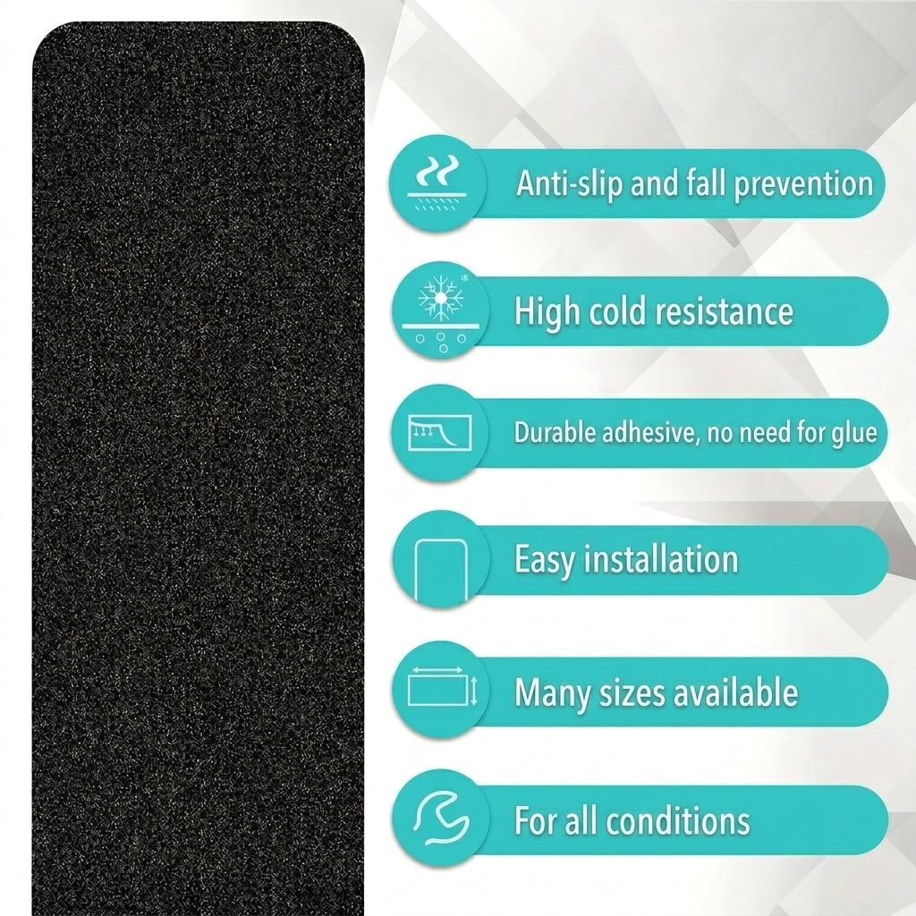 Non Slip Stair Treads with Textured Grip Strips for Stairs