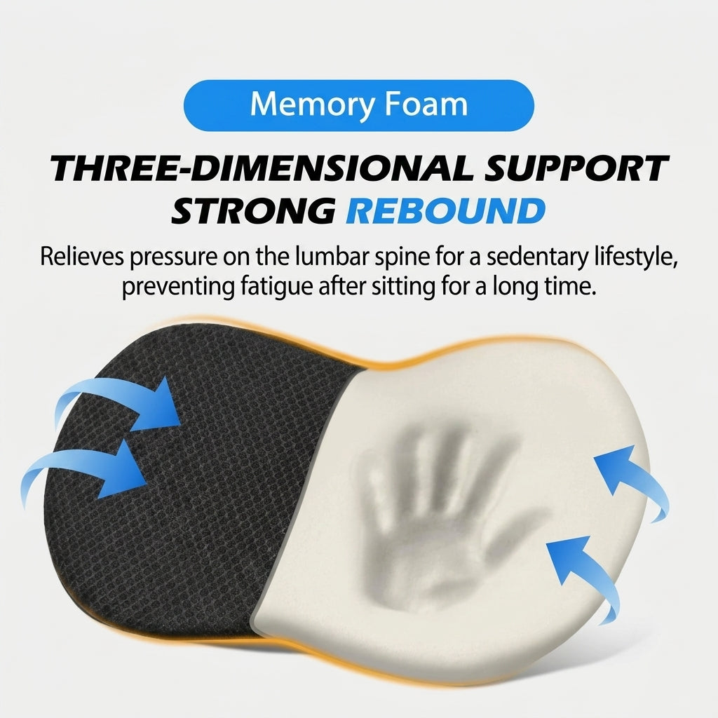 Car Seat Cushion with Height Boosting Memory Foam Padding