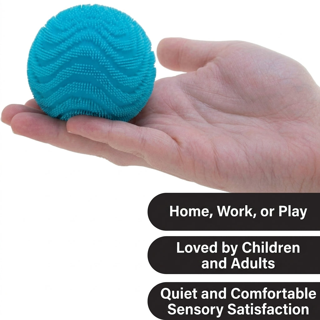 Fidget Stress Toy Fuzz Ball Desktop Ornament with Squishy Texture