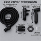 Bidet Sprayer for Toilet with Stainless Steel Wall Holder