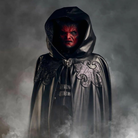 Devil Costume Mask with Horns for Full Face Halloween Cosplay