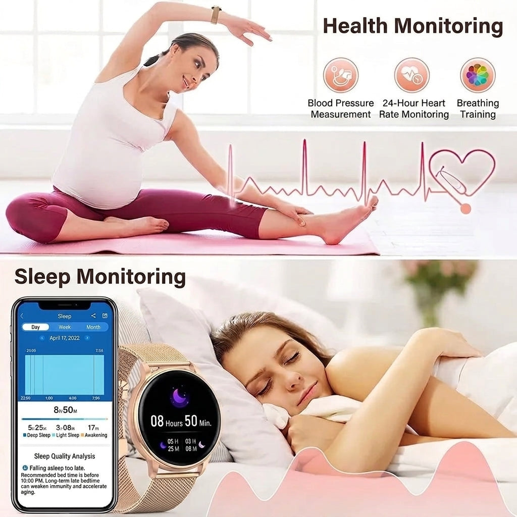 Smartwatch with SOS Calling and Bluetooth Health Monitoring