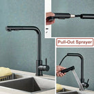 Kitchen Faucet with Pull Out Spray Head and Ceramic Valve