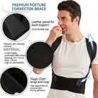 Posture Corrector with Adjustable Crossed Back Straps and Shoulder Support