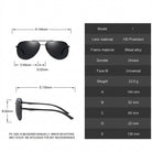 Sunglasses for Men with Polarised Aviator Lenses and Metal Frame