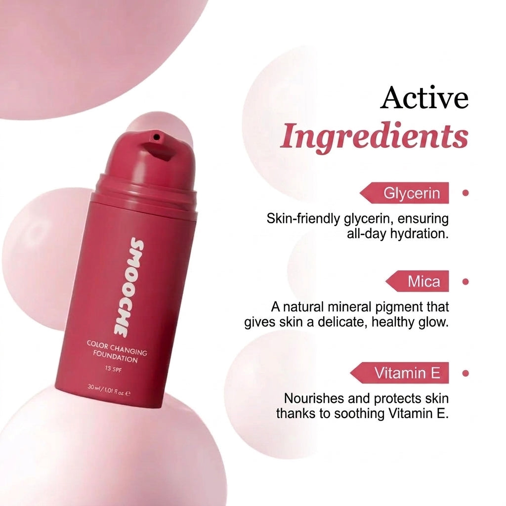 Face Foundation with Shade Adapting Coverage for Fine Lines