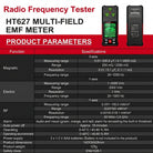 EMF Meter with LCD Display for Electromagnetic Radiation Detection