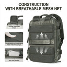 Hiking backpack with multiple compartments and zipped pockets