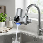 Faucet water filter with LED display and UV technology