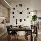 Oversized wall clock with large numbers and silent quartz movement