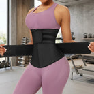 Neoprene waist trainer belt with adjustable compression straps