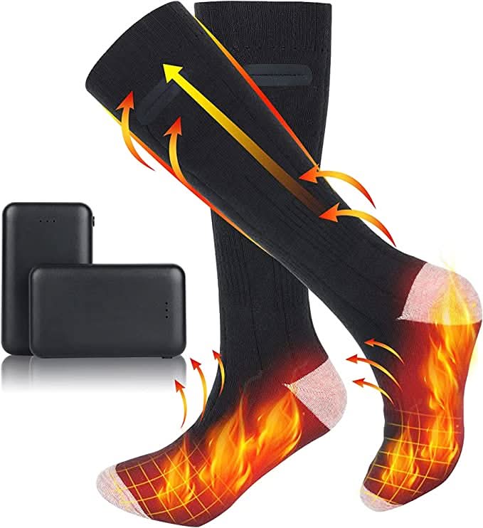 Heated socks with adjustable temperature settings