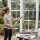 Telescopic Window Cleaner With Rotating Squeegee And Replacement Pads