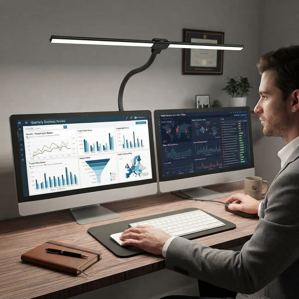 Desk Lamp With Flexible Neck And Dimmable Light