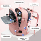 Travel Backpack With Multiple Compartments And USB Charging Port