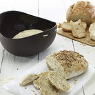 Baking mould for homemade loaves with silicone steamer lid